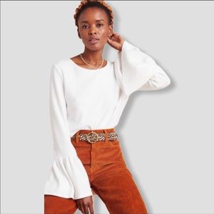 Anthropologie Porridge Joan Textured Bell Sleeve